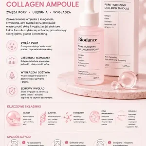 Nowy Biodance Pore Tightening Collagen Ampoule 30ml - serum zwężające pory