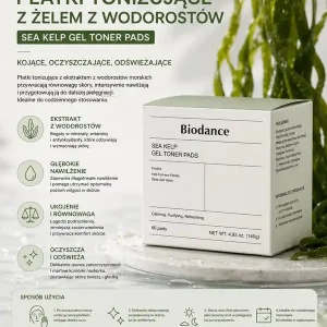 Biodance Płatki Tonizujące z Żelem z Wodorostów 60 sztuk Nowy
