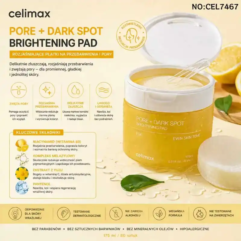 celimax Rozjaśniające Płatki na Przebarwienia i Pory 175 ml Zamów dziś